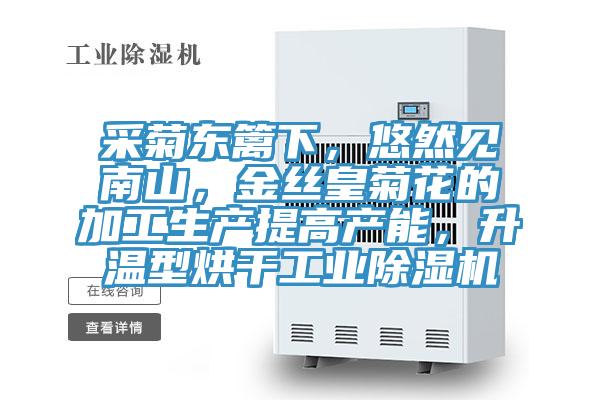 采菊東籬下,悠然見南山,金絲皇菊花的加工生產提高產能,升溫型烘干工業除濕機