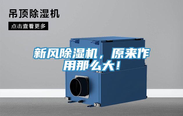 新風除濕機,原來作用那么大!