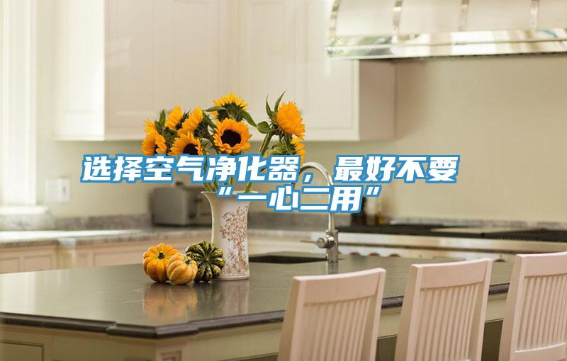選擇空氣凈化器,最好不要“一心二用”
