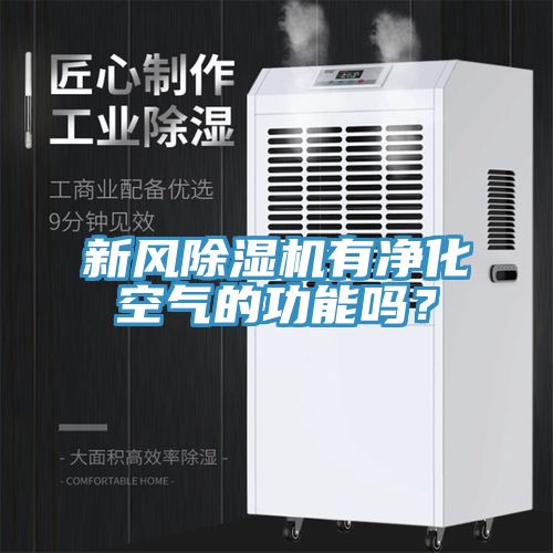 新風除濕機有凈化空氣的功能嗎？